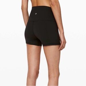 Lululemon Black High Rise Align 4” Bike Short Second Release